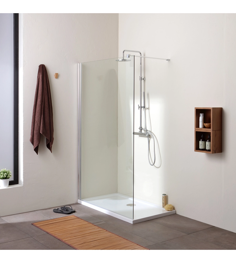 BOX DOCCIA WALK-IN CROMATO, 110X190 CM